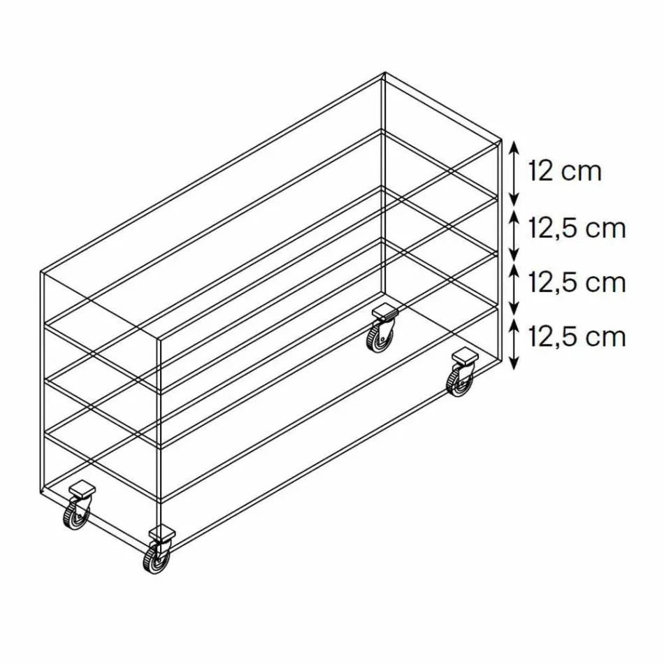 Comoda din sticla Extralight si sase sertare din lemn alb realizate in Italia - Ganzo Viadurini