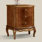 Dormitor noptiera din lemn cu 3 sertare Made in Italy - Chantilly Viadurini