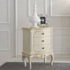 Dormitor noptiera din lemn cu 3 sertare Made in Italy - Chantilly Viadurini