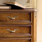 Noptiera dormitor din lemn de nuc 3 sertare Made in Italy - Richard Viadurini