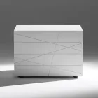 Noptieră cu 1 sertar din PAL vopsit - Leone Viadurini