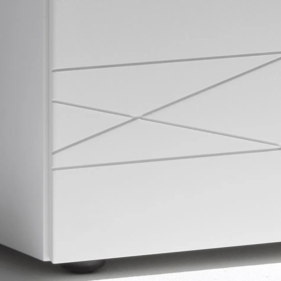 Noptieră cu 1 sertar din PAL vopsit - Leone Viadurini