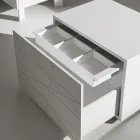 Noptieră cu 1 sertar din PAL vopsit - Leone Viadurini