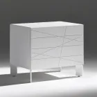 Noptieră cu 1 sertar din PAL vopsit - Leone Viadurini