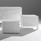 Noptieră cu 1 sertar din PAL vopsit - Leone Viadurini