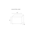 Noptieră cu 1 sertar din PAL vopsit - Leone Viadurini