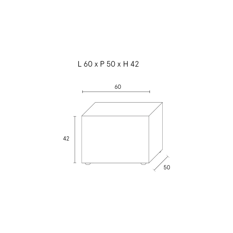 Noptieră cu 1 sertar din PAL vopsit - Leone Viadurini