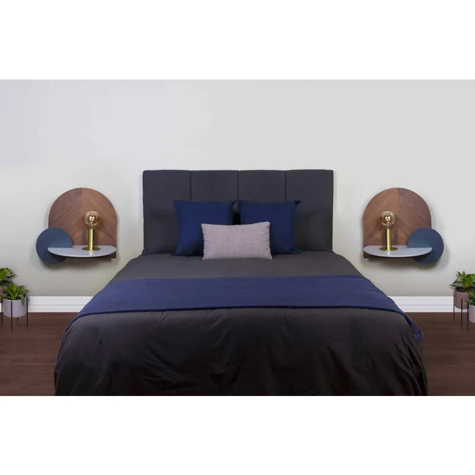 Noptieră de design modern format din 3 panouri modulare din placaj - Marea Viadurini