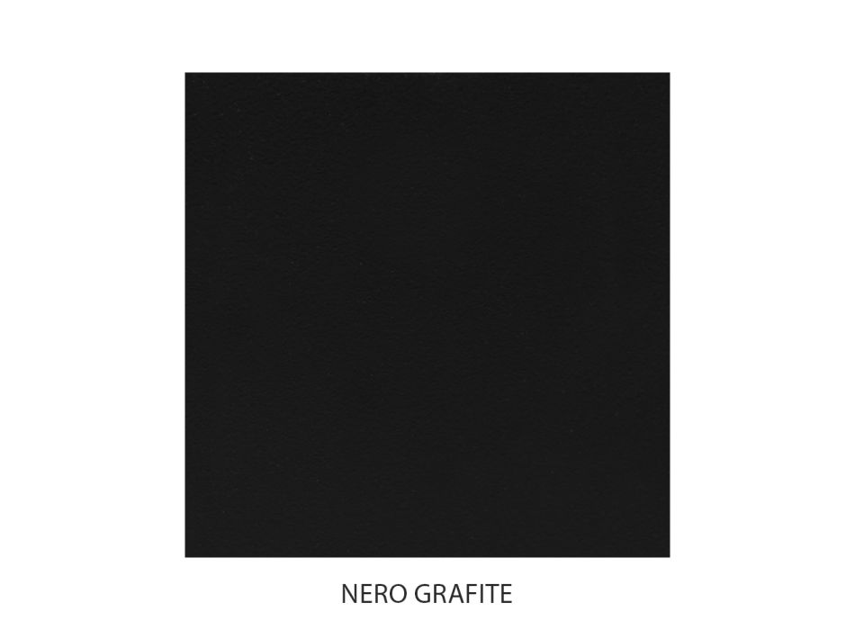 Noptiera din fier tubular cu finisaj negru grafit Made in Italy - Santorini Viadurini