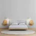 Noptiera din placaj compusa din 3 panouri modulare Design modern - Zita Viadurini