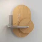 Noptiera din placaj compusa din 3 panouri modulare Design modern - Zita Viadurini