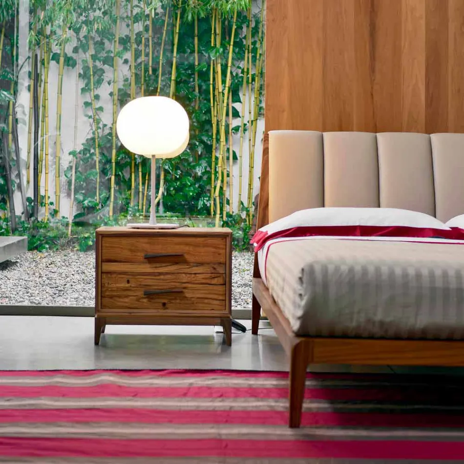 noptieră Contemporary 2 sertare stejar antic, P L 60 x 42 cm, Margo Viadurini