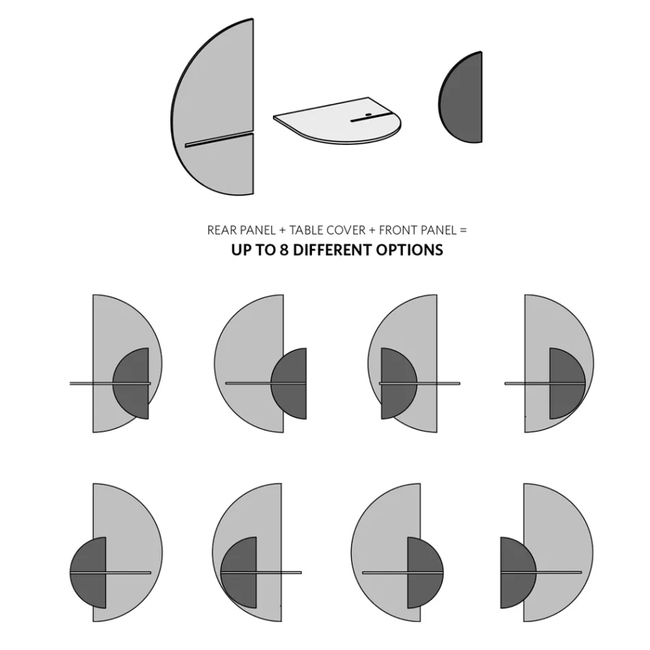 Noptieră modernă modulară în placaj Design elegant și versatil - Ramia Viadurini