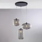 Un accesoriu de design strălucitor din sticlă și metal, fabricat în Italia, cu un aspect elegant - Tucana Viadurini