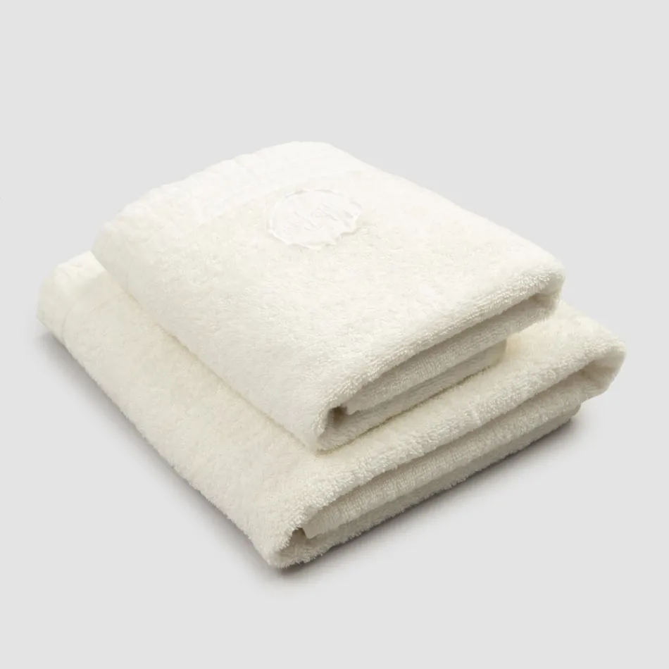 Set complet de prosop de față și prosop de oaspeți în amestec de terry și in - Kilim Viadurini