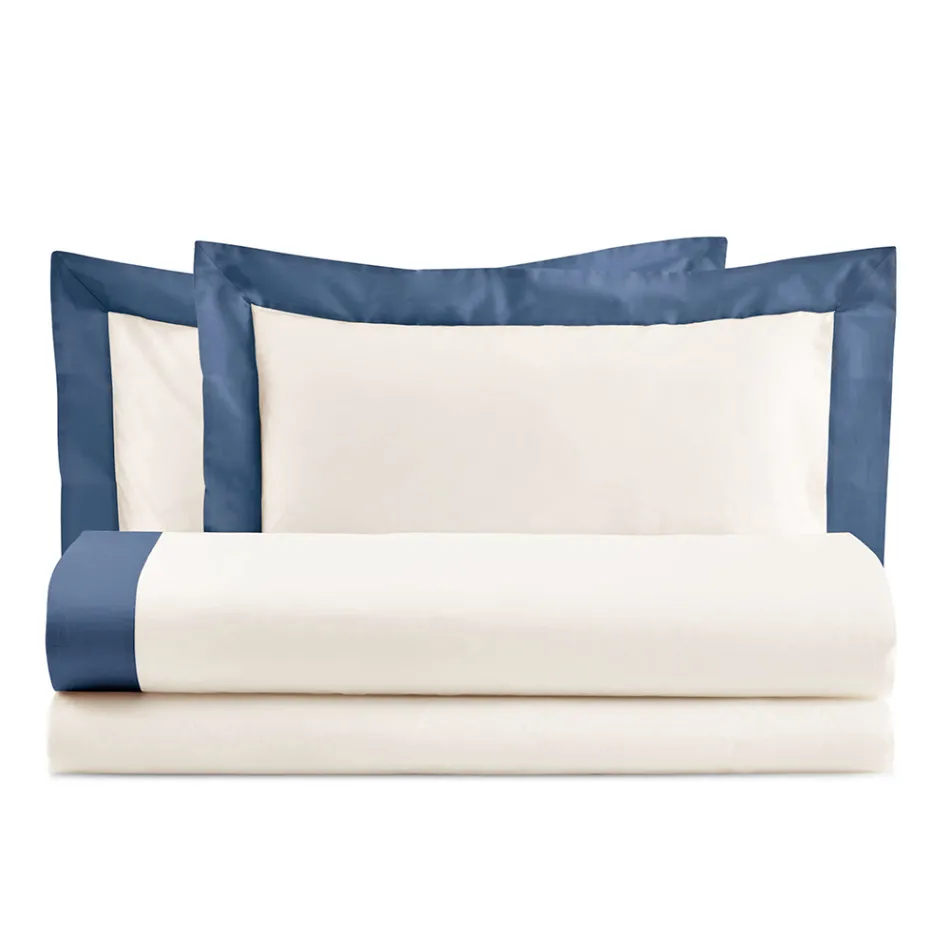 Set pat king size din 100% bumbac și 10% satin de bumbac - Detaliu Viadurini