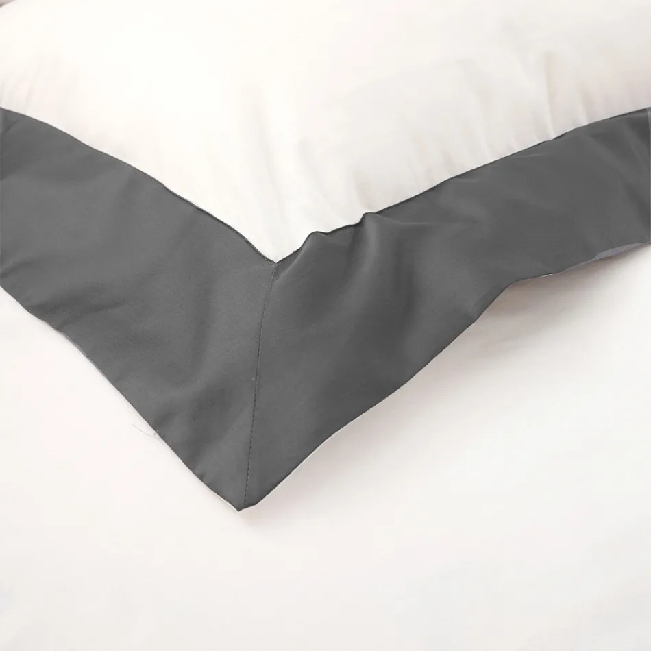 Set de pat king-size din 100% bumbac și 10% satin de bumbac - Detaliu Viadurini