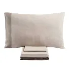 Set de pat dublu din 90% bumbac și 10% lenjerie Made in Italy - Nestle Viadurini