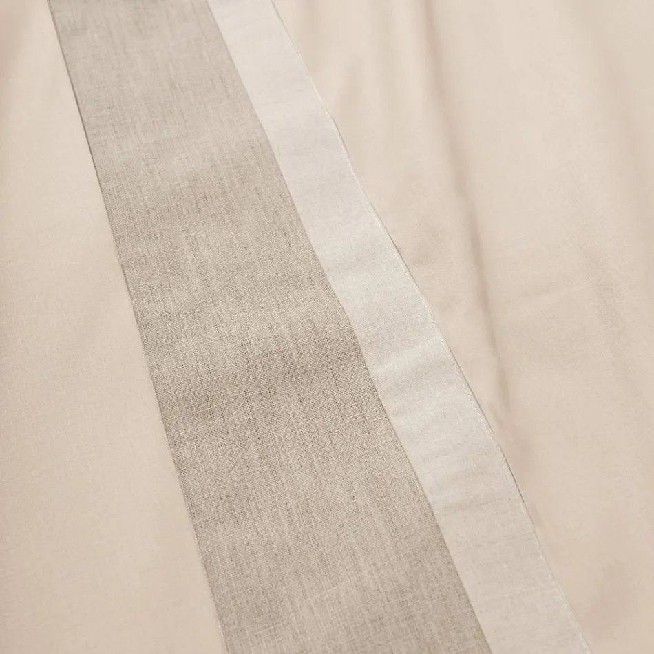 Set de pat dublu din 90% bumbac și 10% lenjerie Made in Italy - Nestle Viadurini