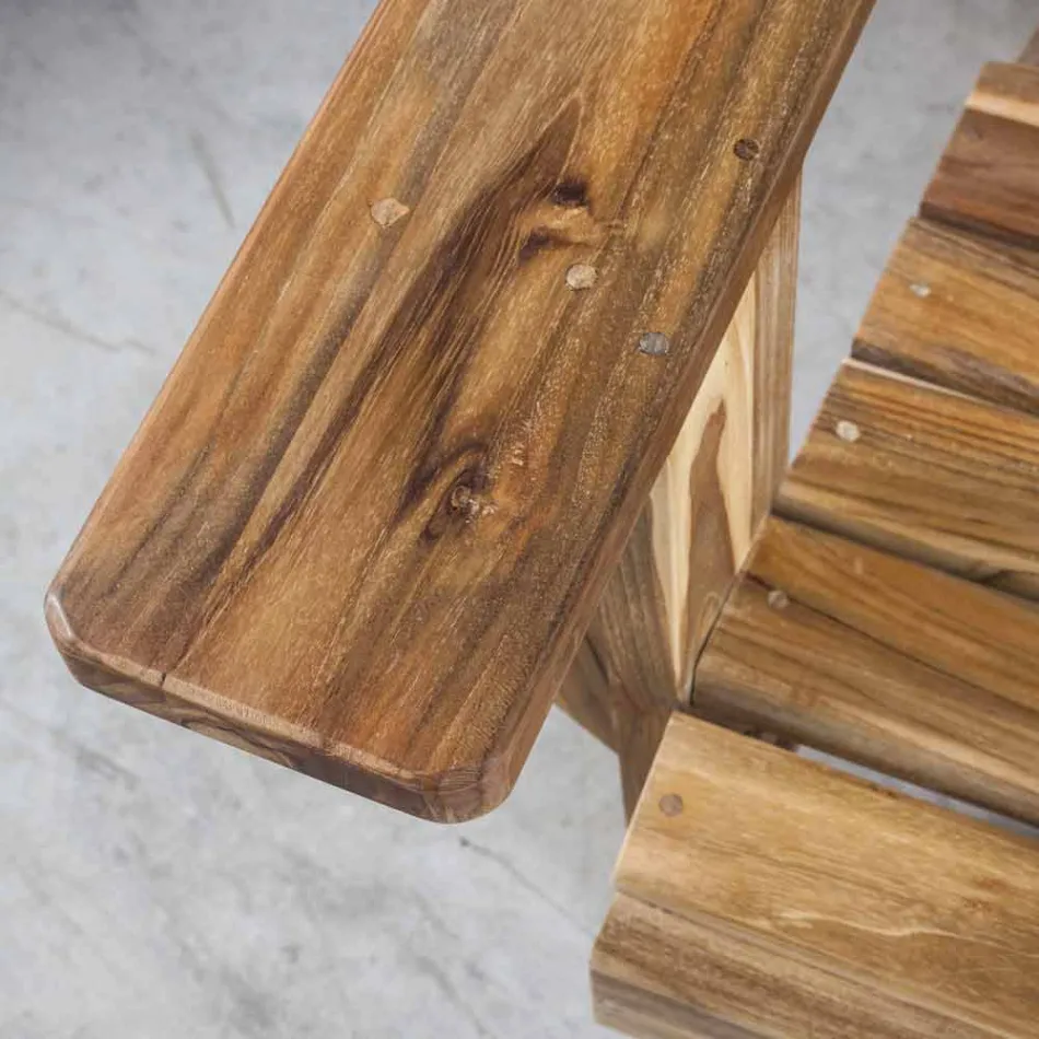 Compoziție 2 Mobilier de baie din lemn masiv de tec - Solferino Viadurini