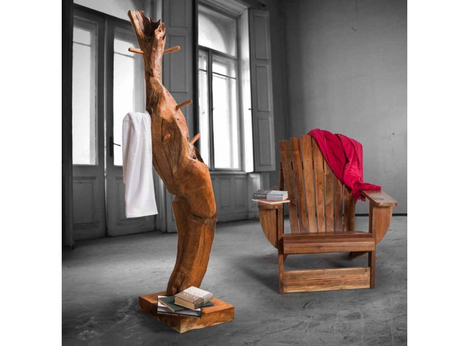 Compoziție 2 Mobilier de baie din lemn masiv de tec - Solferino Viadurini