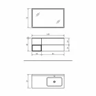 Compoziție 2 Mobilier de baie suspendat în MDF lăcuit platină, lux - Renga Viadurini