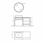 Compoziție 3 Mobilier de baie din metal și lemn Stejar de lux - Cizco Viadurini