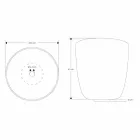 Compoziție 3 Mobilier de baie suspendat cu chiuvetă din rășină albă - Dazzle Viadurini