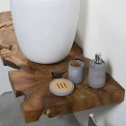 Compoziție 3 Mobilier de baie suspendat cu chiuvetă din rășină albă - Dazzle Viadurini