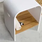 Compoziție 3 Mobilier de baie suspendat cu chiuvetă din rășină albă - Dazzle Viadurini