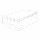 Compoziție 4 Mobilier de baie din lemn de tec și oțel cromat - Beatles Viadurini