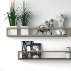 Compoziția 5 Mobilier de baie de sine stătător din metal, ecolegno și gresie de lux - Cizco Viadurini