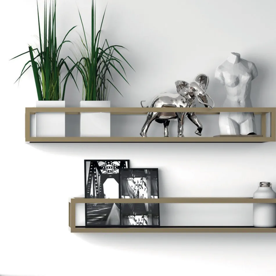 Compoziția 5 Mobilier de baie de sine stătător din metal, ecolegno și gresie de lux - Cizco Viadurini