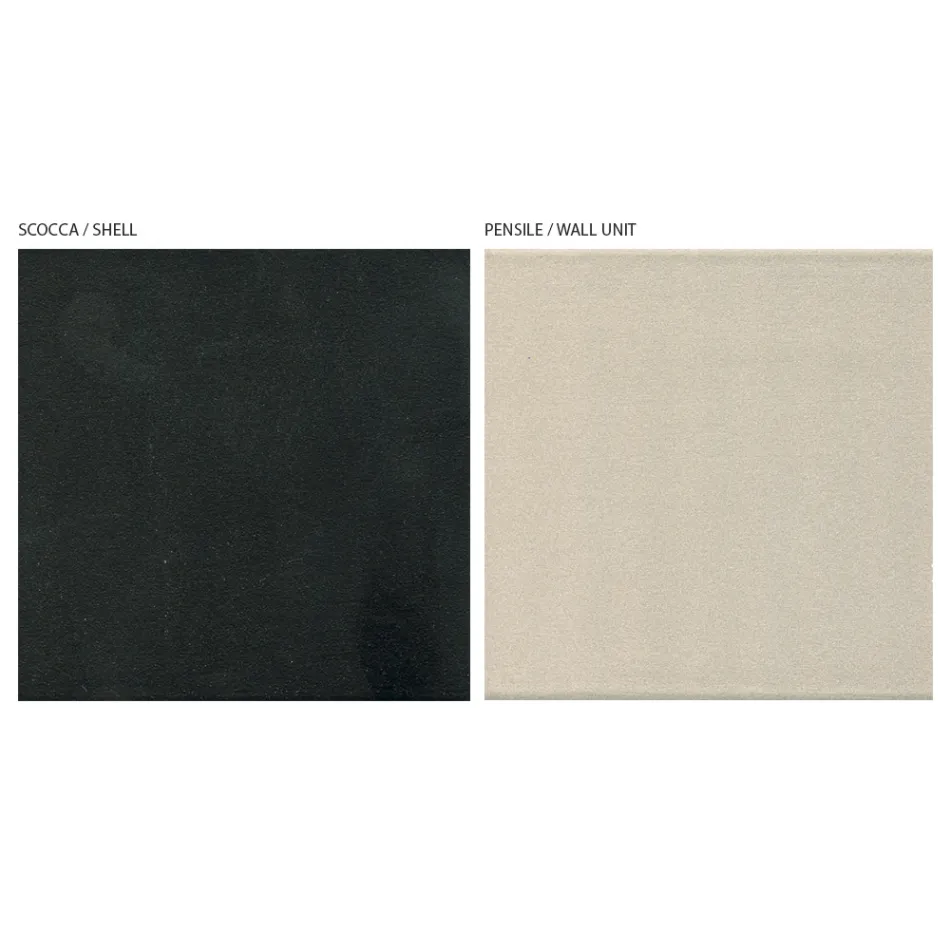 Compoziție modernă de perete pentru sufragerie din MDF Made in Italy - Linn Viadurini