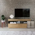 Compoziție de perete cu design modern din MDF Made in Italy - Kristin Viadurini