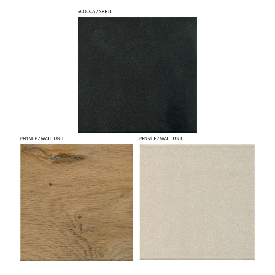 Compoziție de perete cu design modern din MDF Made in Italy - Kristin Viadurini