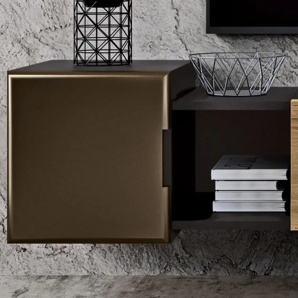 Compoziție de perete pentru living cu design modern Made in Italy - Margit Viadurini