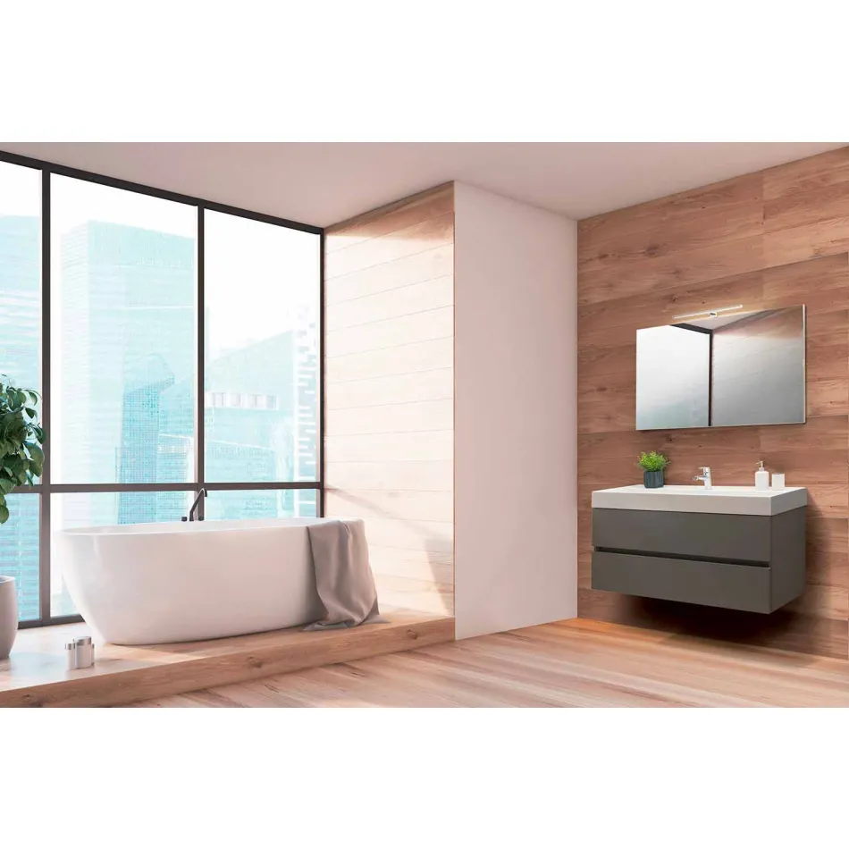 Compoziție suspendată pentru baie în gri Fenix - Becky Viadurini