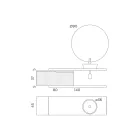 Compoziție de baie Tiffany Albastru și Stejar cu Oglindă Made in Italy - Ermes Viadurini