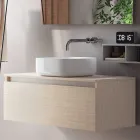 Compozitie baie completa cu lavoar, oglinda si baza Made in Italy - Dream Viadurini