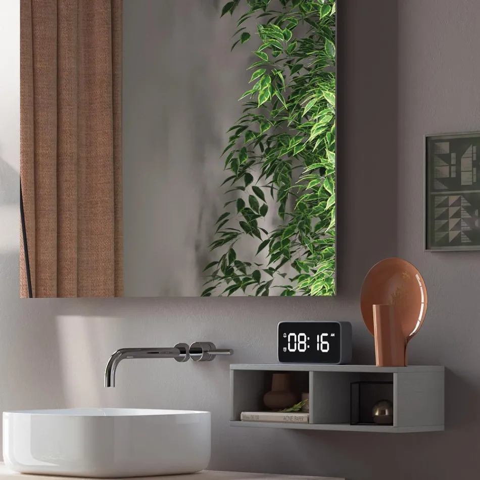 Compozitie baie completa cu lavoar, oglinda si baza Made in Italy - Dream Viadurini