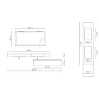 Compozitie baie completa cu oglinda si lavoar dublu Made in Italy - Palom Viadurini