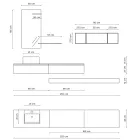 Compozitie baie completa cu oglinda, lavoar din ceramica Made in Italy - Palom Viadurini