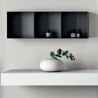 Compoziție de baie formată dintr-un raft cu chiuvetă, dulapuri de perete și oglindă - Velaria Viadurini