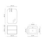 Compozitie pentru baie compusa din oglinda si baza anti-zgarieturi Made in Italy - Kilograme Viadurini