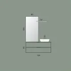 Compoziție de baie cu 1 bază cu 2 sertare, chiuvetă și oglindă - Orione Viadurini