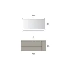 Compoziție de baie inclusiv bază cu 2 sertare și 1 ușă - Titan Viadurini