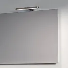 Compoziție de baie cu 1 sertar alb, oglindă și raft HPL Marquina - Velaria Viadurini