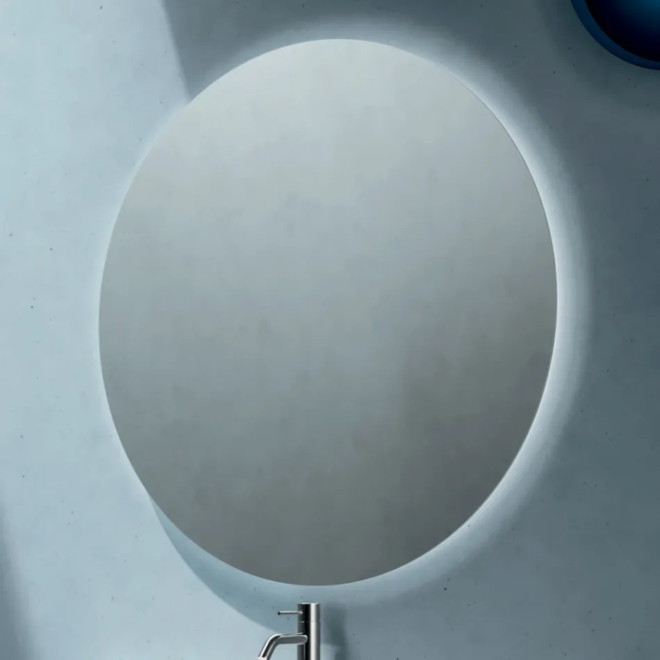 Compoziție de baie cu 2 sertare, 1 compartiment deschis și oglindă - Titan Viadurini