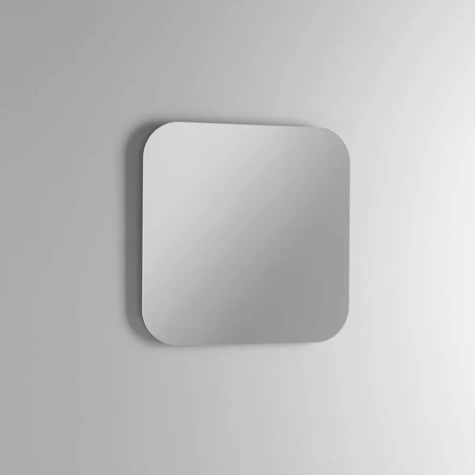 Compoziție de baie cu 2 sertare din stejar, chiuvetă ceramică și oglindă - Titan Viadurini